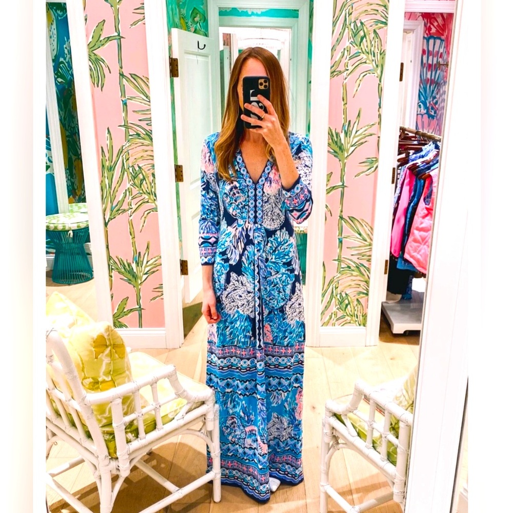 Lilly Pulitzer NWT Melli Maxi Dress Party In Paradise $228 Size S - Picture 6 of 6